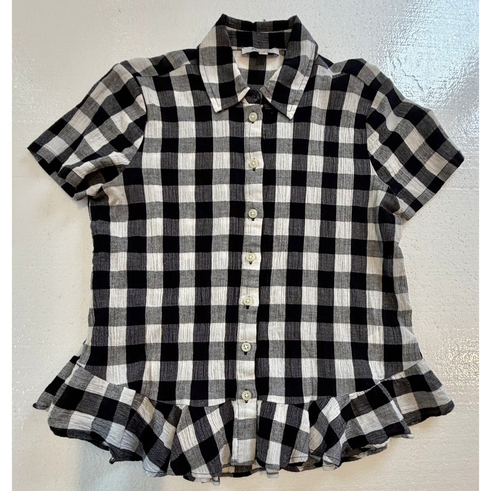 MADEWELL Women's Buffalo Check Button Down Shirt XS Prairie Western Cowboy Rodeo